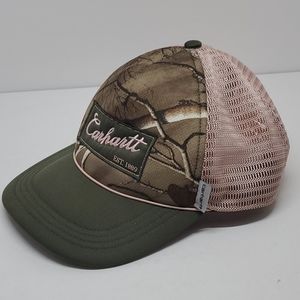 Carhartt Pink & Green Camo Baseball Cap One Size